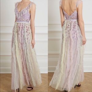 RARE needle and thread rainbow gown dress